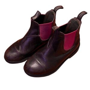 Blundstone Big Kids Brown and Pink Chelsea Boots